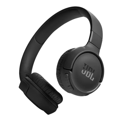 JBL Tune 520BT - Wireless On-Ear Headphones, Up to 57H Battery Life and Speed Charge, Lightweight, Comfortable and Foldable Design, Hands-Free Calls with Voice Aware - Black