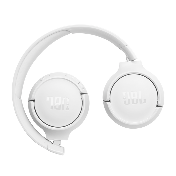 JBL Tune 520BT - Wireless On-Ear Headphones, Up to 57H Battery Life and Speed Charge, Lightweight, Comfortable and Foldable Design, Hands-Free Calls with Voice Aware - White