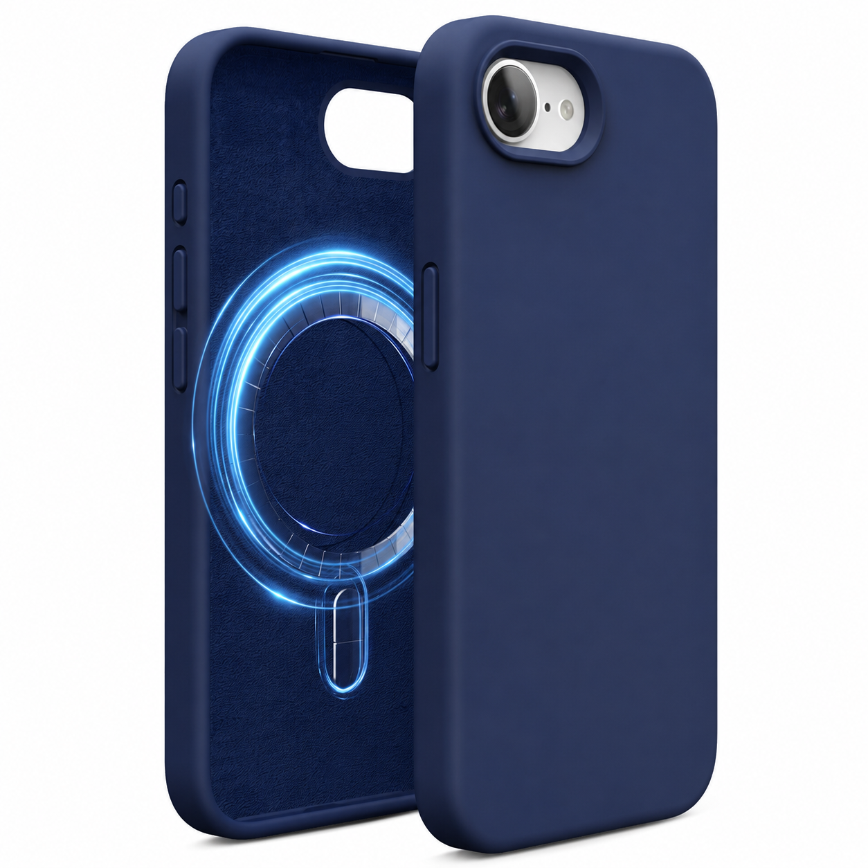 Navy Soft Magnetic Silicone Case for iPhone 17e / 16e