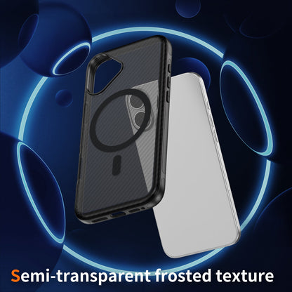 Black Magnetic Hard Shell Carbon Fiber Case for iPhone 17 6.1