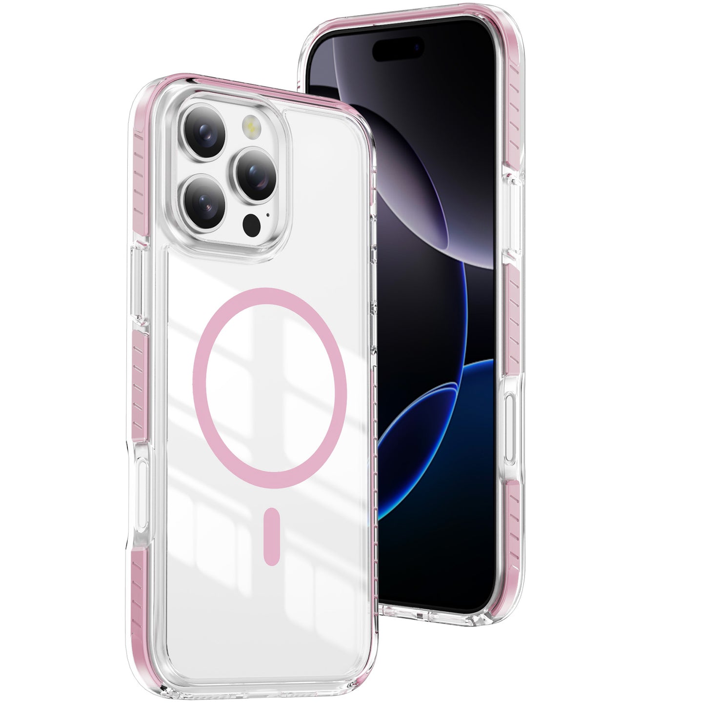 Pink Magnet Color Case for iPhone 15 Pro Max