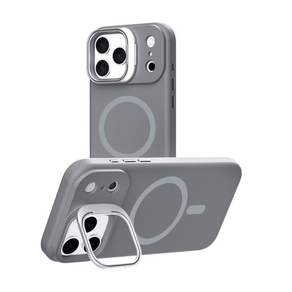 Gray Silicone Camera Kickstand with Magnetic Compatibility for iPhone 17 Pro Max with package