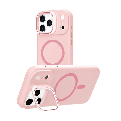 Pink Silicone Camera Kickstand with Magnetic Compatibility for iPhone 17 Pro with package