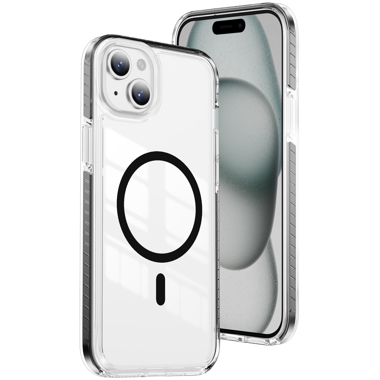 Black Magnet Color Case for iPhone 15 6.1
