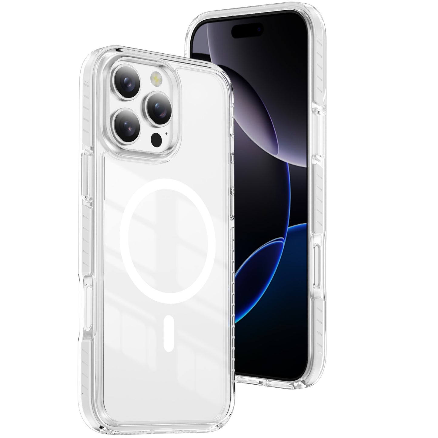 White Magnet Color Case for iPhone 15 Pro Max