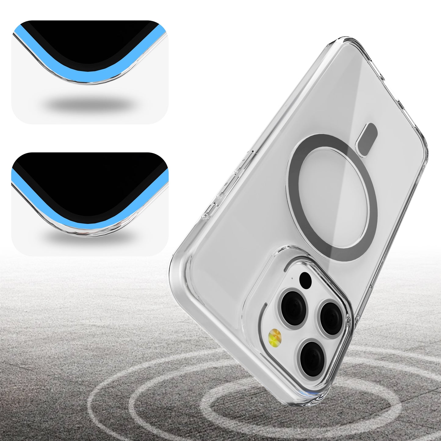 Titanium Pure Clear Magnetic Case for iPhone 15 Pro Max