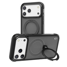 Black Frosted Bumper with 360° Magnetic Kickstand for iPhone 17 Pro with package