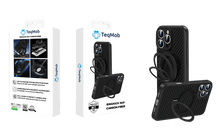 360 RINGKICK Carbon Fiber Case in Package for iPhone 15 Plus 6.7