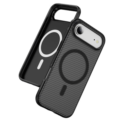 Black Magnetic Hard Shell Carbon Fiber Case for iPhone 17 Air