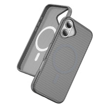 Light Gray Magnetic Hard Shell Carbon Fiber Case for iPhone 17 6.1