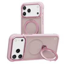Pink Frosted Bumper with 360° Magnetic Kickstand for iPhone 17 Pro Max with package
