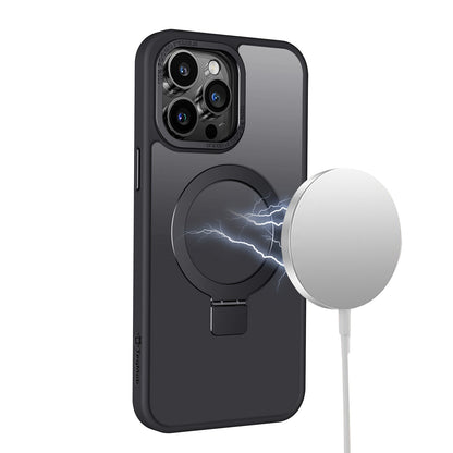 Black Frosted Kickstand with Magnetic Compatibility for iPhone 12 Pro / 12 6.1 with package