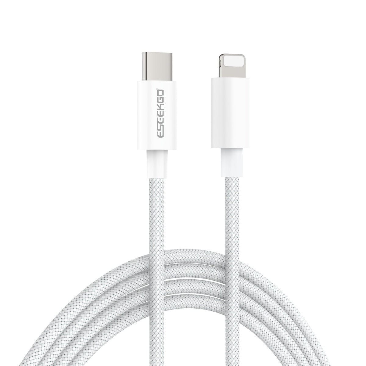 ESEEKGO G-112C 4FT Nylon Braided Type-C to 8 PIN Data Cable