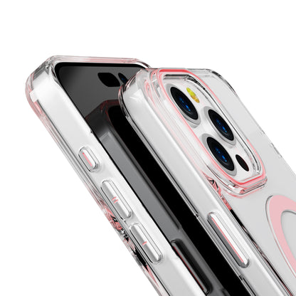 Pink Pure Clear Magnetic Case for iPhone 14 Pro Max