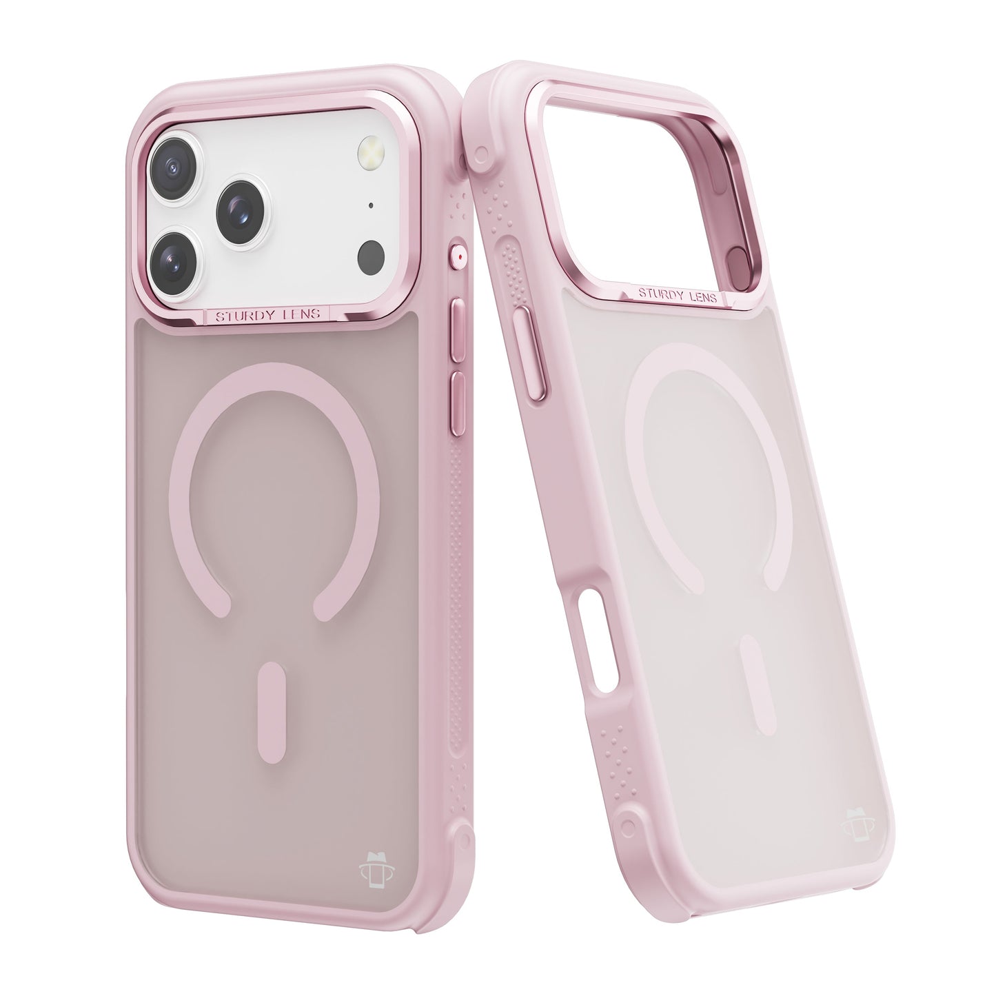 Pink Smoked Bumper with Magnetic Compatibility for iPhone 17 Pro Max with package