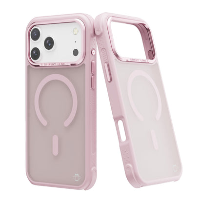Pink Smoked Bumper with Magnetic Compatibility for iPhone 17 Pro Max with package