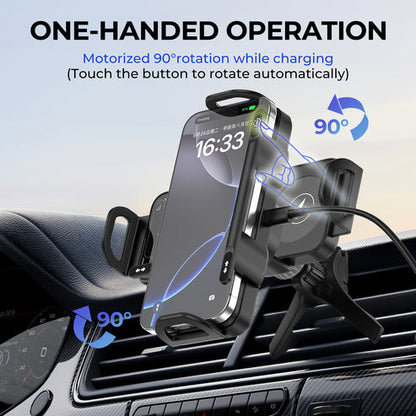 ESEEKGO CH-08 Folding Screen Wireless Charging Rotating Car Stand