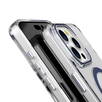 Navy Blue Pure Clear Magnetic Case for iPhone 14 Pro Max