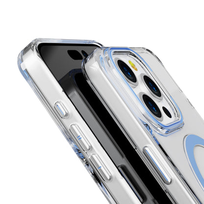 Light Blue Pure Clear Magnetic Case for iPhone 16 Plus