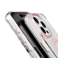 Pink Pure Clear Magnetic Case for iPhone 15 Pro Max