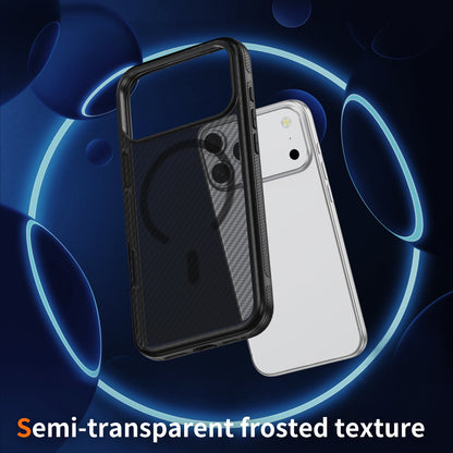 Black Magnetic Hard Shell Carbon Fiber Case for iPhone 17 Pro