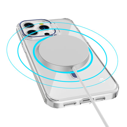 Navy Blue Pure Clear Magnetic Case for iPhone 12 Pro Max