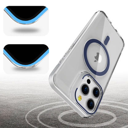 Navy Blue Pure Clear Magnetic Case for iPhone 11