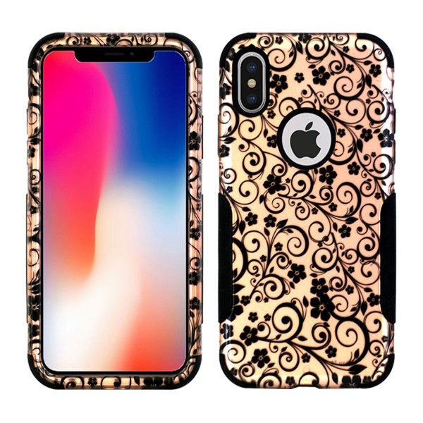 iPhone X/XS Aries Design Vines Rose Gold