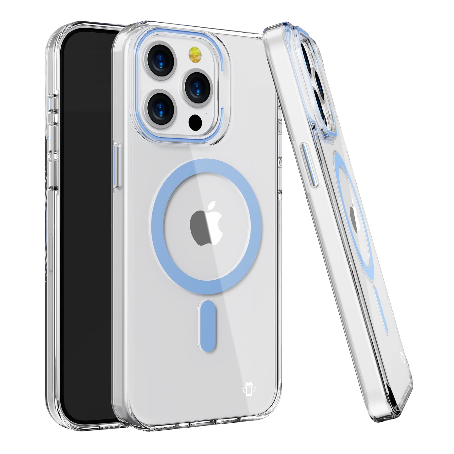 Light Blue Pure Clear Magnetic Case for iPhone 15 Pro