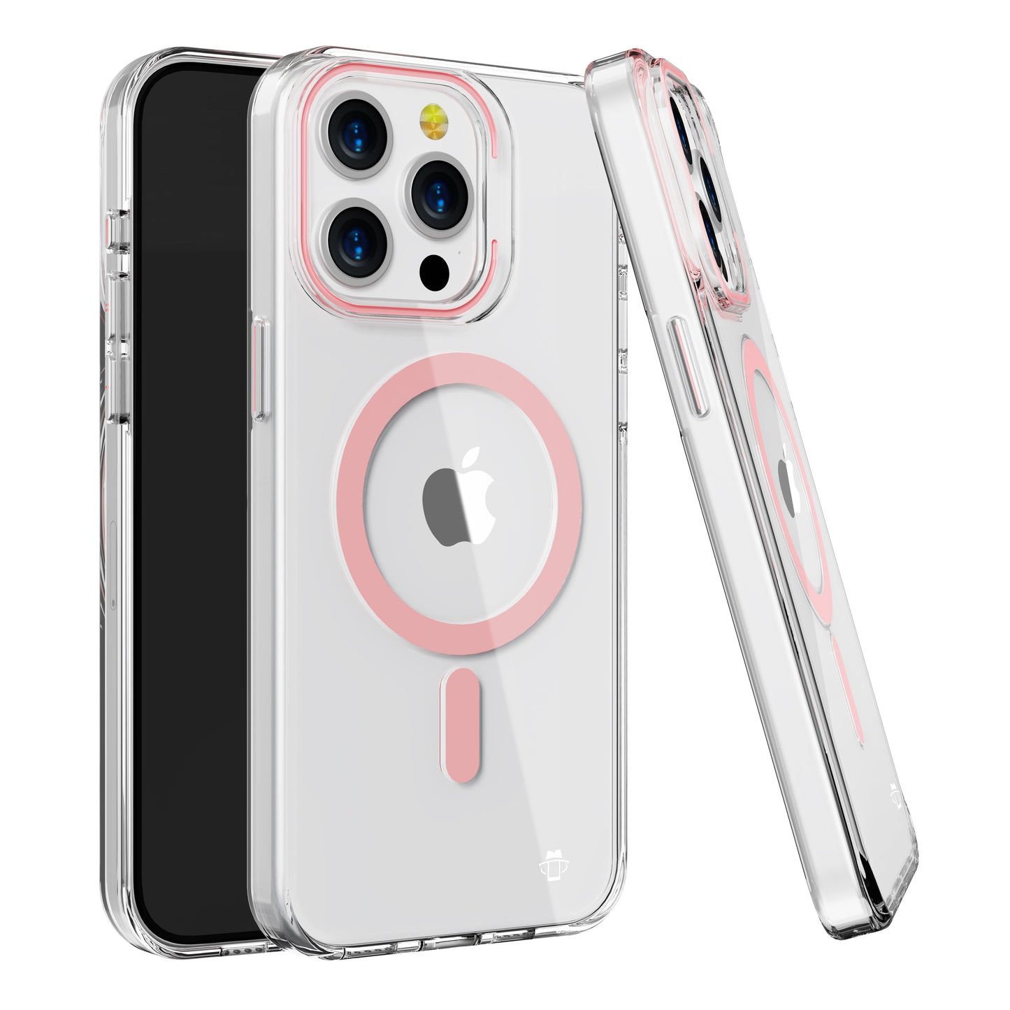 Pink Pure Clear Magnetic Case for iPhone 14 Pro Max