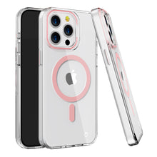Pink Pure Clear Magnetic Case for iPhone 15 Pro