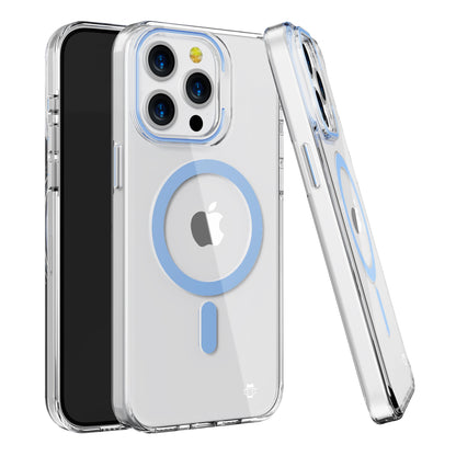 Light Blue Pure Clear Magnetic Case for iPhone 13 Pro Max