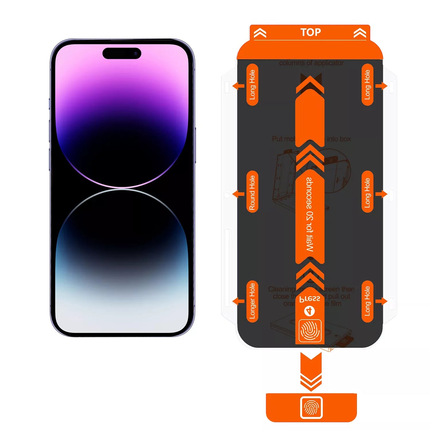 STEEL GLASS Privacy Screen Protector For Magic Box for iPhone 14 Plus / 13 Pro Max