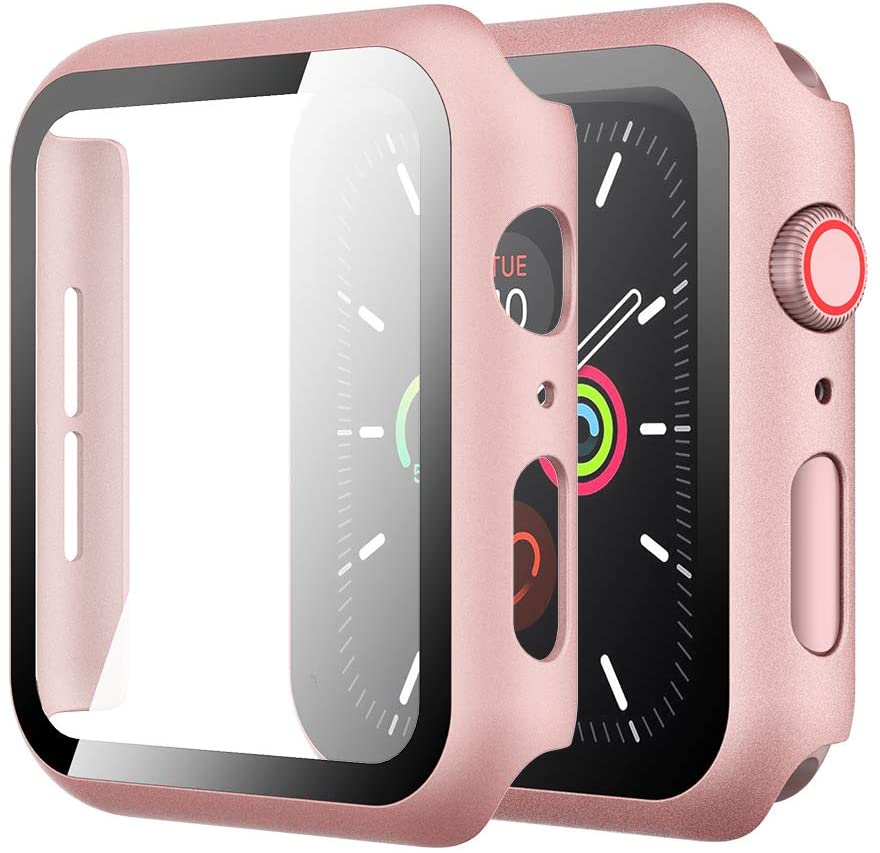 Rose Bumper Watch Case with Tempered Glass Built In for 46mm Series 10