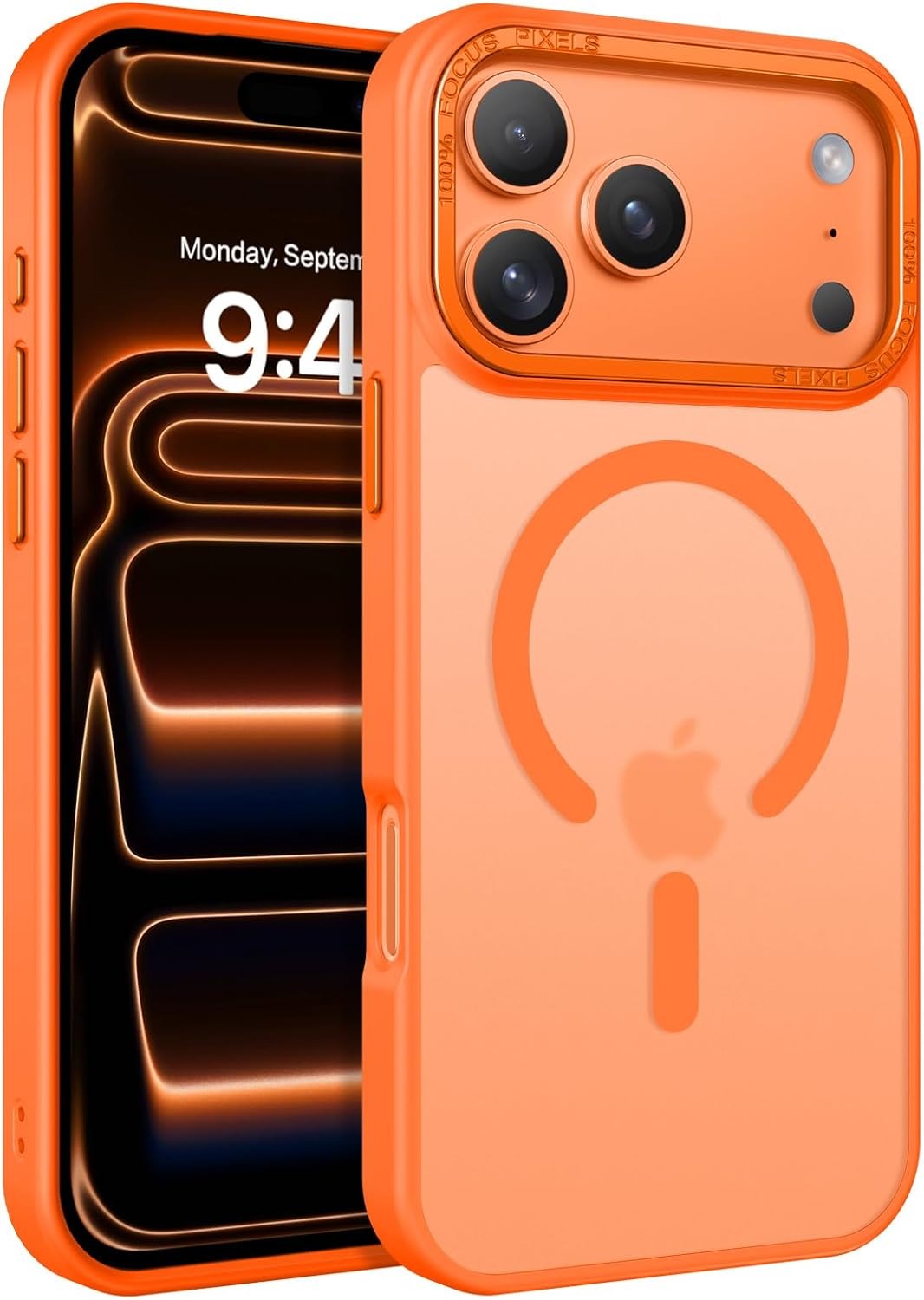 Orange Smoked Bumper with Magnetic Compatibility for iPhone 17 Pro