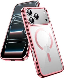 Rose Gold Soft TPU Case with Magnetic Compatibility for iPhone 17 Pro Max