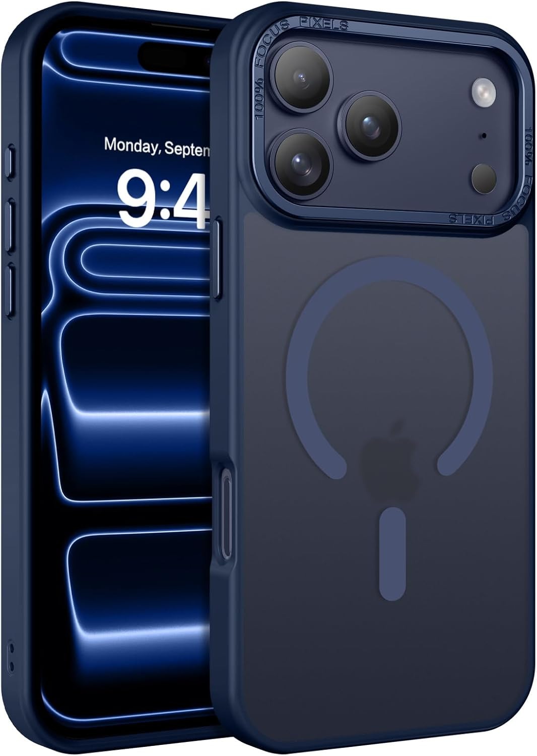 Navy Blue Slim Smoked Bumper with Magnetic Compatibility for iPhone 17 Pro Max