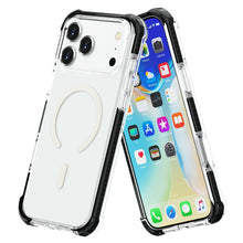Black Magnetic Compatible TPU Bumper Ultra Clear Back Shockproof for iPhone 17 Pro Max