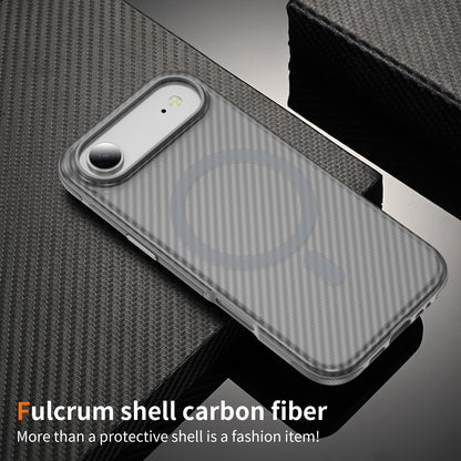 Light Gray Magnetic Hard Shell Carbon Fiber Case for iPhone 17 Air