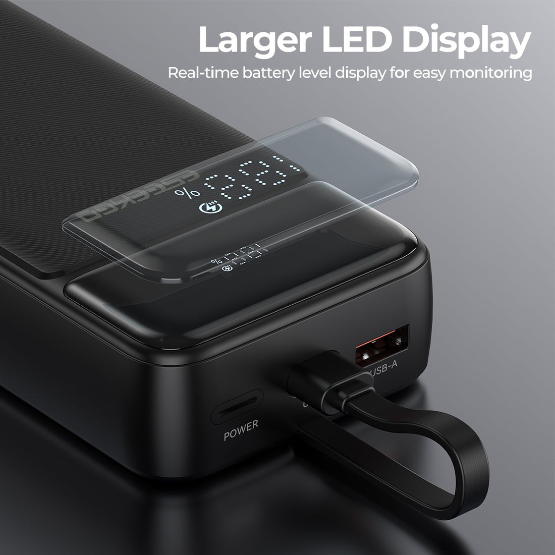 ESEEKGO P-12B 10000 mAh Power Bank With Built-in 3 Cable