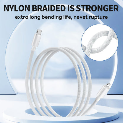 ESEEKGO G-112C 4FT Nylon Braided Type-C to 8 PIN Data Cable