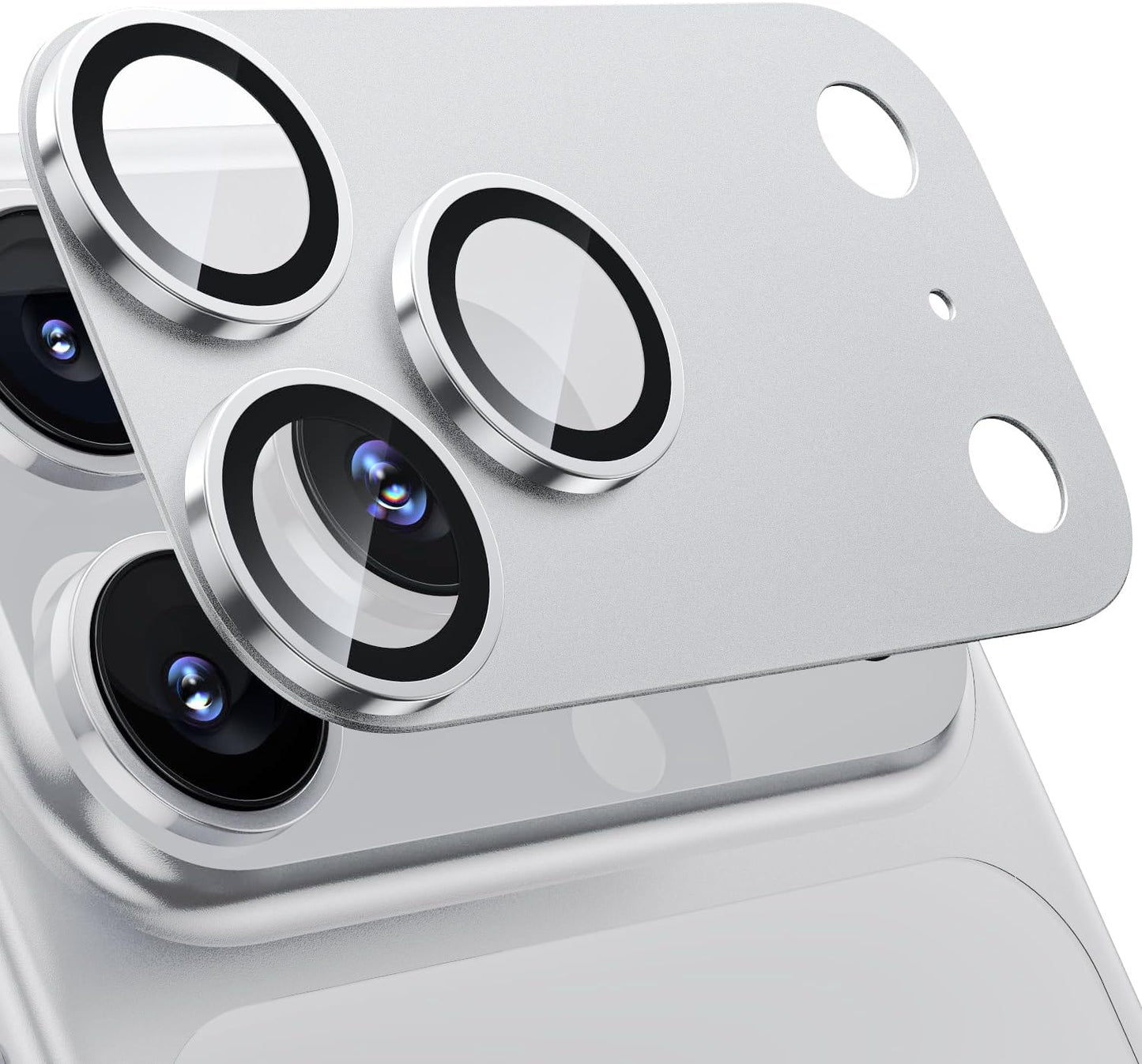 Silver Full Camera Glass Protector for iPhone 17 Pro