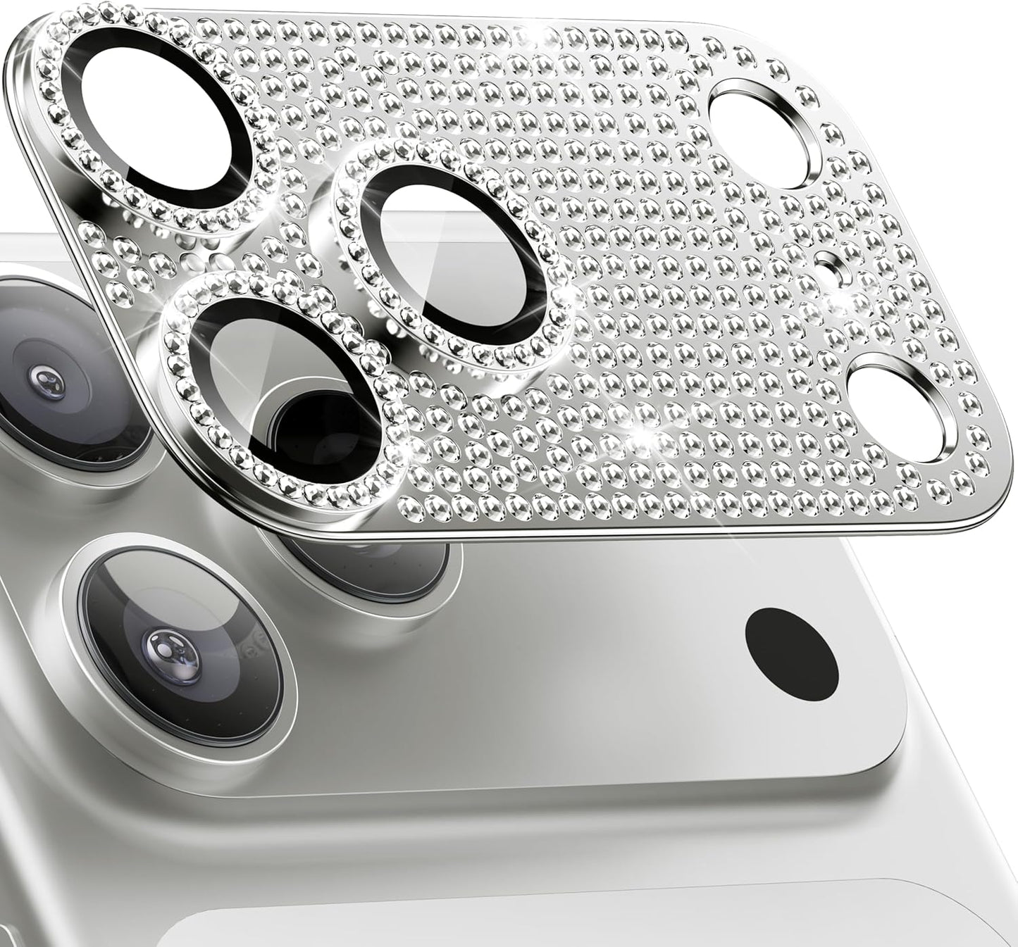Silver Diamond Camera Protector for iPhone 17 Pro