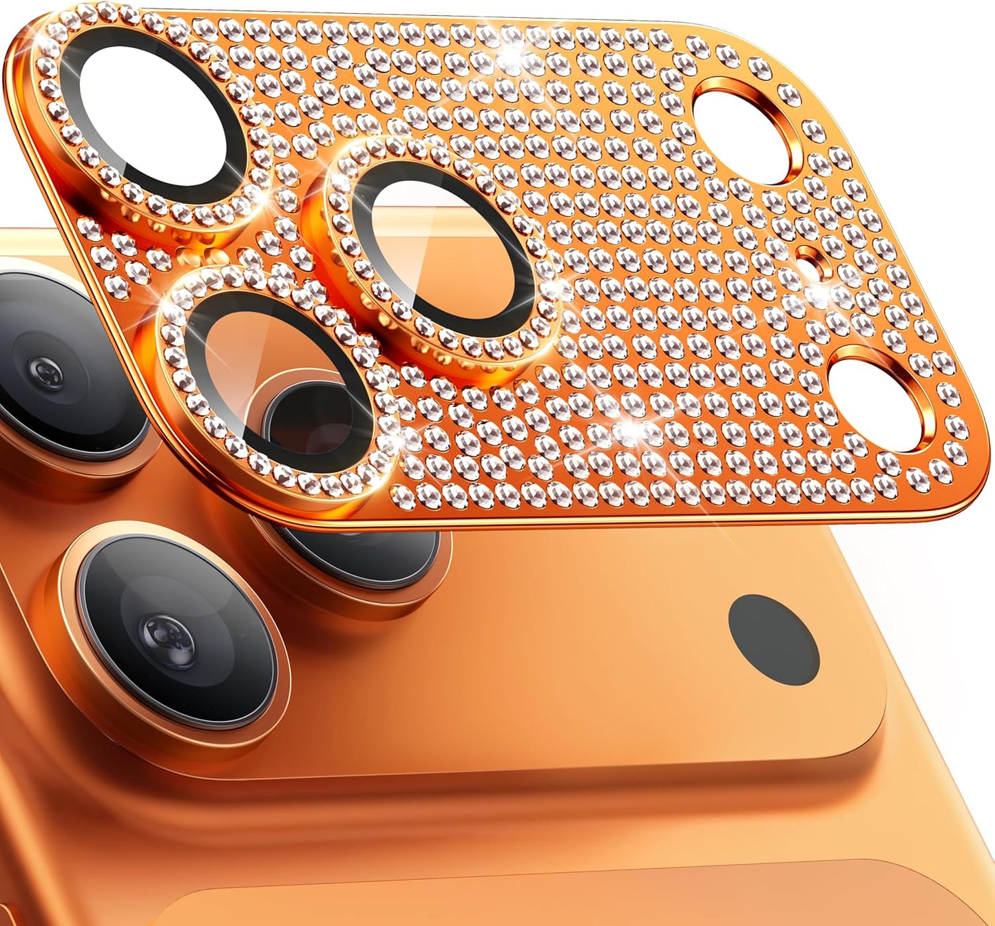 Orange Diamond Camera Protector for iPhone 17 Pro