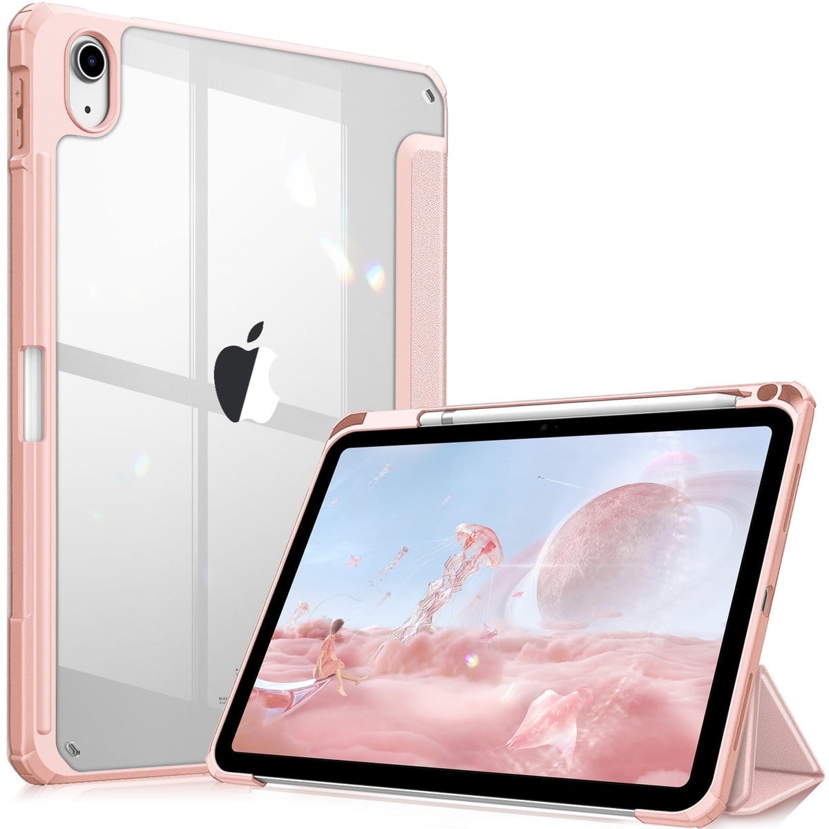 Light Pink Magnetic Clear Smart Case for iPad A16 2025 / 10th Gen 2022 10.9