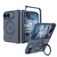 Navy Blue Frosted with 360° Magnetic Kickstand for iPhone Duo