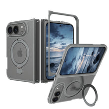 Grey Frosted with 360° Magnetic Kickstand for iPhone Duo
