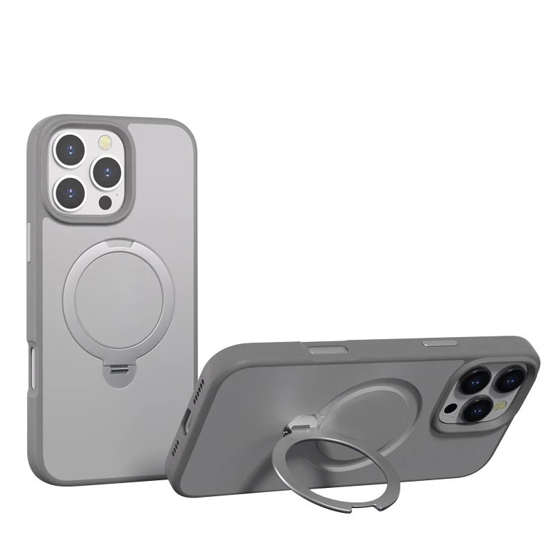 Grey Frosted with 360° Magnetic Kickstand for iPhone 17 Pro Max