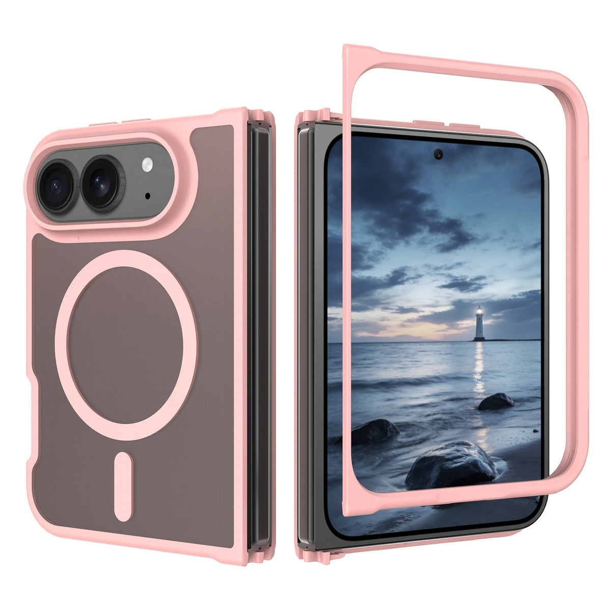 Pink Smoked Magnetic Bumper for iPhone Duo
