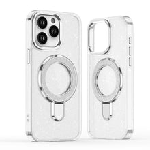 Clear Magnetic Transparent Glitter Kickstand Case for iPhone 13 Pro Max